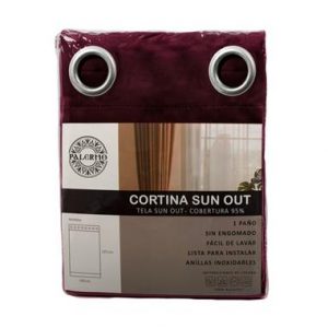 Cortina Confeccionada Sun Out color Burdeo Oscuro