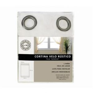 Cortina Velo Rústico Génova color Blanco (140x225 Cm.)