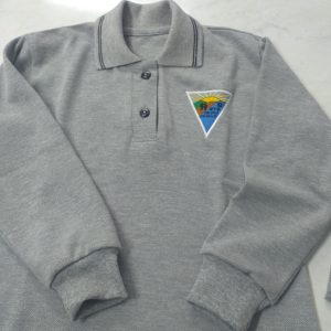 Polera Piqué Gris (Manga Larga) Escuela Rural Los Molles