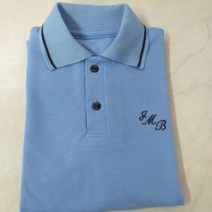 Polera Piqué Varón 7° y 8° Celeste Colegio Presidente José Manuel Balmaceda